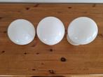 Plafondlamp, wit melkglas, Huis en Inrichting, Lampen | Plafondlampen, Ophalen of Verzenden, Zo goed als nieuw, Glas