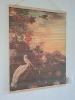 Wandhanger schilderij op houten latjes izgs pelikaan, Ophalen of Verzenden, Zo goed als nieuw, Schilderij, 50 tot 75 cm