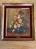Stilleven met bloemen, olieverf, Antiek en Kunst, Kunst | Schilderijen | Klassiek, Ophalen of Verzenden