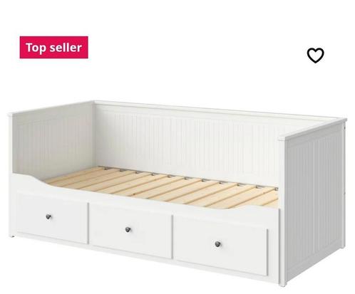 HEMNES
Bedbank / uitschuifbed met 3 lades, wit, 80x200 cm, Huis en Inrichting, Slaapkamer | Bedden, Zo goed als nieuw, Eenpersoons