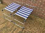 2 Crespo voetenbankjes, Ophalen, Gebruikt, Campingstoel