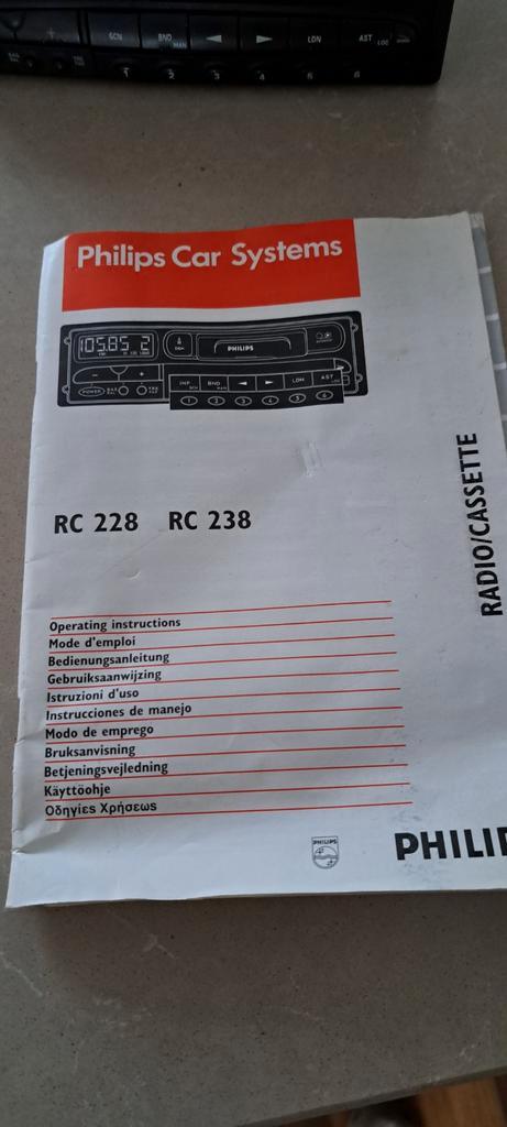 Philips Radio/Cassette Oldtimer - Inclusief Instructieboek, Auto diversen, Autoradio's, Gebruikt, Ophalen of Verzenden