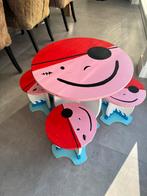 Kinder piraten tafel met 4 krukjes, Ophalen of Verzenden, Gebruikt, Tafel(s) en Stoel(en)