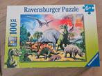 Dino puzzel Ravensburger 100 stukjes, Ophalen of Verzenden, Meer dan 50 stukjes, Zo goed als nieuw, 6 jaar of ouder