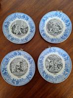 Collectie 4 antieke borden met Jezus Christus, Antiek en Kunst, Antiek | Religie, Ophalen of Verzenden
