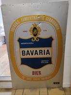 Bavaria bord metaal, Verzamelen, Biermerken, Ophalen, Zo goed als nieuw, Reclamebord, Plaat of Schild, Bavaria