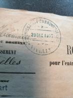 ZEER OUD BELASTING DOCUMENT 1907 FRANSTALIG BELGIË A4 formaa, Ophalen of Verzenden