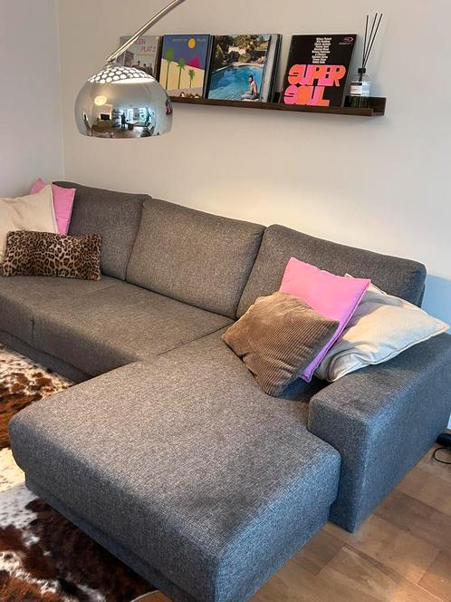 Grijze bank - afhalen!, Huis en Inrichting, Banken | Sofa's en Chaises Longues, Gebruikt, 300 cm of meer, Stof, Ophalen