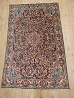 Vintage handgeknoopt perzisch tapijt sarough 197x126, Info@SlatsAntiek.nl, 100 tot 150 cm, Perzisch, Ophalen of Verzenden