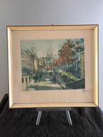 Aquarel Parijs Sacre Coeur, Antiek en Kunst, Kunst | Schilderijen | Klassiek, Ophalen of Verzenden