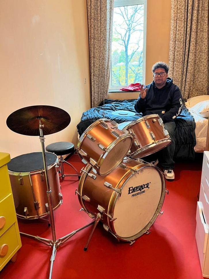 Drumstelstel starterset compleet, Muziek en Instrumenten, Drumstellen en Slagwerk, Gebruikt, Overige merken, Ophalen