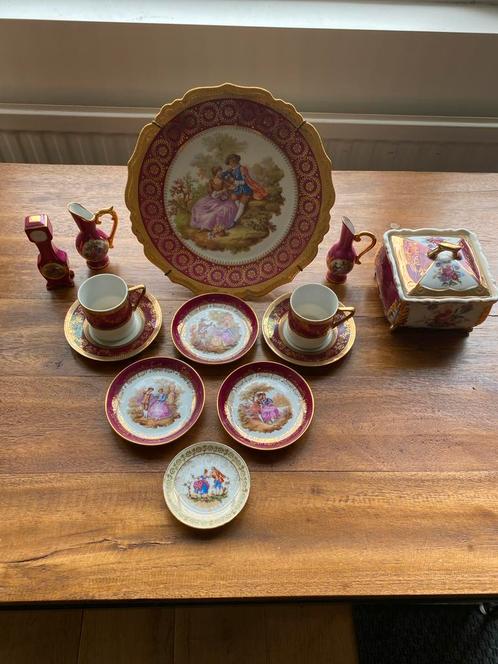 Antiek Porseleinen Set Jammet Seignolles Limoges France, Antiek en Kunst, Antiek | Porselein, Ophalen