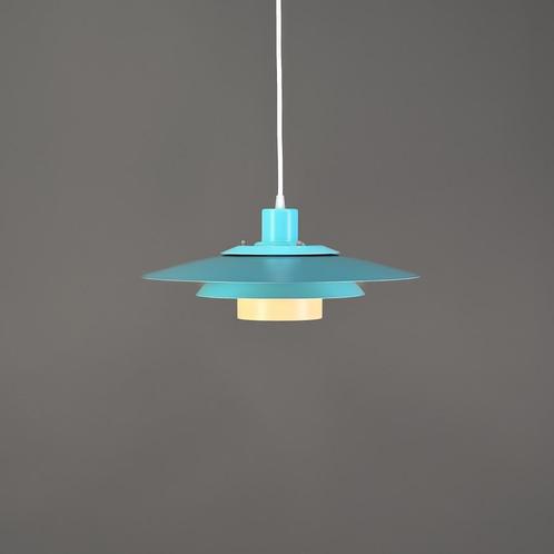 Groene Deense design hanglamp - retro uitstraling, Huis en Inrichting, Lampen | Hanglampen, Zo goed als nieuw, 75 cm of meer, Kunststof