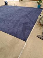 blauwe vloerbedekking 4 bij 5 meter, Blauw, Tapijt, Zo goed als nieuw, 25 tot 50 m²