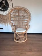 Pauwenstoel Rotan Natuurlijk - Prachtige Stoel, Huis en Inrichting, Stoelen, Ophalen, Bruin, Riet of Rotan, Zo goed als nieuw