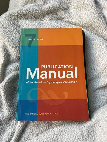 Publication Manual of the American Psychological Association beschikbaar voor biedingen