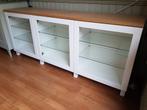 Ikea Besta vitrine met glazen deuren tv meubel dressoir, Ophalen, Minder dan 100 cm, 25 tot 50 cm, Glas
