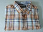 leuk oranje blauw ruiten overhemd korte mouw mt 3 xl, Kleding | Heren, Grote Maten, Overhemd, Marvelis, Blauw, Ophalen of Verzenden
