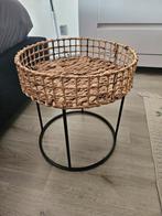 Leuk Bijzettafeltje, Minder dan 55 cm, Gebruikt, Rond, Natuurlijk