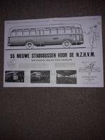 Folder Autobus NZHVM., Verzamelen, Spoorwegen en Tramwegen, Ophalen of Verzenden, Nieuw, Bus of Metro, Kaart of Prent
