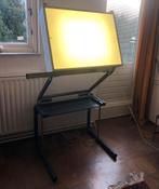 Verstelbare tekentafel met verlicht werkvlak van Neolt, Verlichting, Gebruikt, Minder dan 130 cm, Ophalen