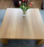 Prachtige grote massief eiken salontafel, Ophalen, 100 tot 150 cm, Vierkant, 50 tot 100 cm