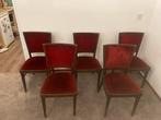 Antieke Bordeaux Eetkamerstoelen, Ophalen, Gebruikt, Vijf, Zes of meer stoelen, Rood