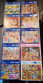 10 disney puzzels 1000 stuks, Ophalen of Verzenden, 500 t/m 1500 stukjes, Gebruikt, Legpuzzel