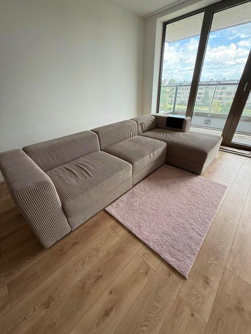 IKEA JÄTTEBO bank te koop – 4-zits met chaise longue, Huis en Inrichting, Banken | Complete zithoeken, Zo goed als nieuw, Hout