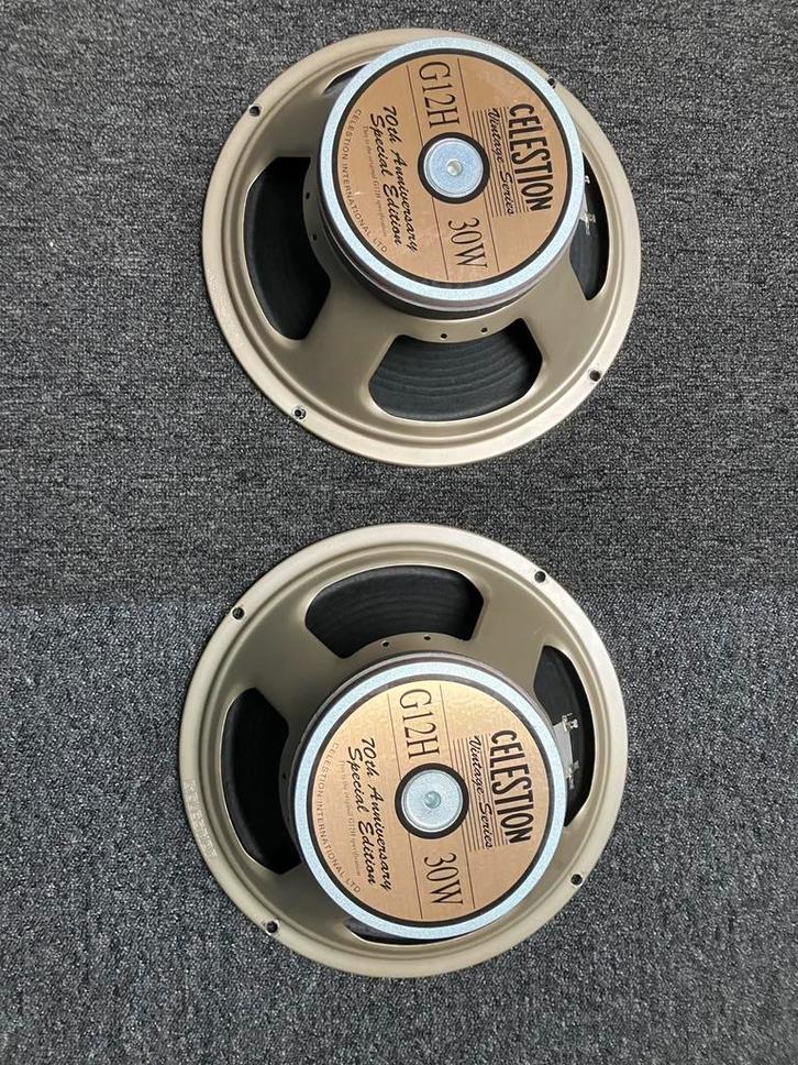 2x Celestion G12H 70th anniversary 16 ohm, Muziek en Instrumenten, Versterkers | Bas en Gitaar, Zo goed als nieuw, Minder dan 50 watt