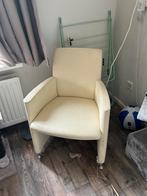 Leolux beige fauteuil, Huis en Inrichting, Stoelen, Gebruikt, Leer, Ophalen of Verzenden, Leolux fauteuil