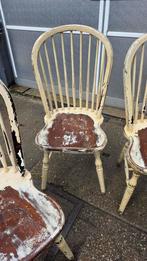 4 brocante Engelse windsor stoelen, Ophalen