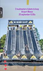 2x Mudmasters 20 september tickets obstacle run, Twee personen