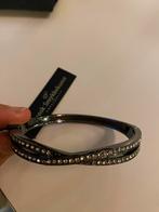 Zwart Zilveren Armband met Steentjes, Overige materialen, Zwart, Nieuw, Ophalen of Verzenden