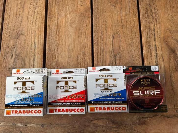 pakket met 9 rollen top trabucco lijnen 16,5 t/m 22/00, Watersport en Boten, Hengelsport | Witvissen, Nieuw, Vislijn, Ophalen of Verzenden