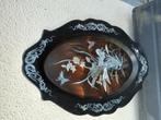 Groot Japanse wandbord ingelegd  met parelmoer, Ophalen of Verzenden