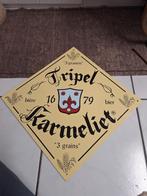 Oud Tripel Karmaliet Belgisch speciaal bier reclamebord, Ophalen of Verzenden, Reclamebord, Plaat of Schild, Overige merken