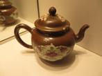 Antiek Chinees porselein theepot, famille rose capucijner, Antiek en Kunst, Ophalen of Verzenden