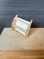 Rek wandrek - hxbxd 6.4x6.6x2cm - blank hout, Ophalen of Verzenden, Poppenhuis