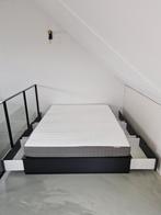Ikea nordli bed 160x200 met matras, Huis en Inrichting, Slaapkamer | Boxsprings, Ophalen, Zwart, Tweepersoons, Zo goed als nieuw