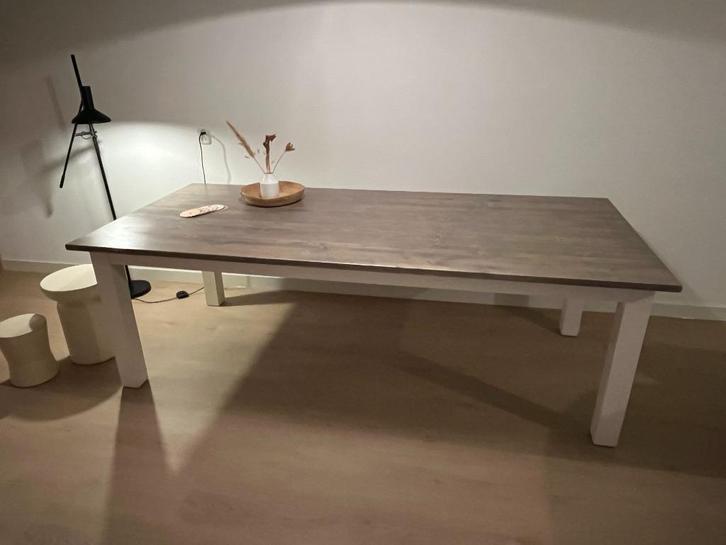 Gezellige grenen eettafel 240 x 110 handgemaakt meubelmaker, Huis en Inrichting, Tafels | Eettafels, Gebruikt, 100 tot 150 cm