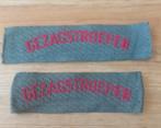 Set naamlinten gezagtroepen, Verzamelen, Ophalen of Verzenden, Landmacht, Nederland, Embleem of Badge