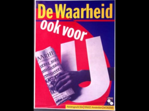 Poster van communistisch partijblad De Waarheid, Verzamelen, Posters, Gebruikt, Overige onderwerpen, A4 of kleiner, Rechthoekig Staand