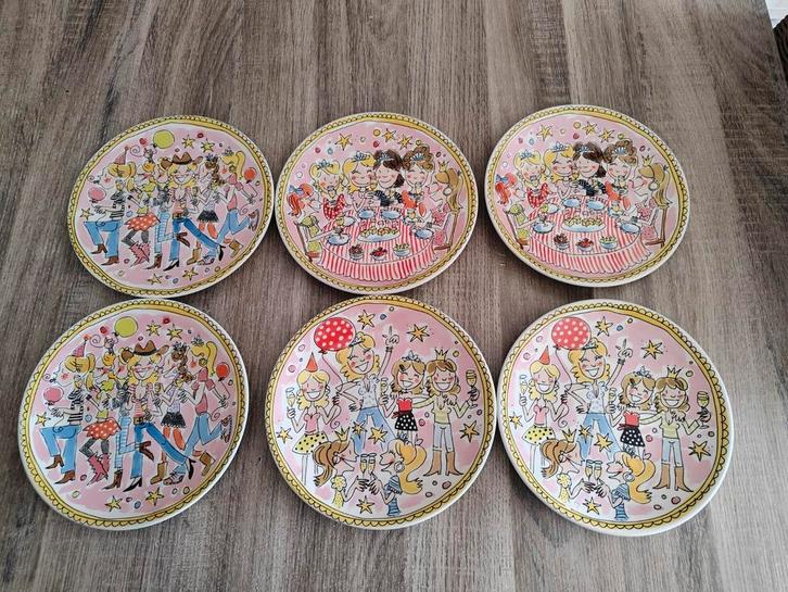 Blond Amsterdam Party Gebaksbordjes Set Van 6 Stuks ⌀18cm, Huis en Inrichting, Keuken | Servies, Nieuw, Bord(en), Blond Amsterdam
