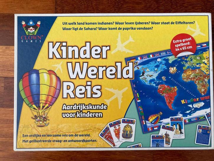 Bordspel - Kinder Wereld Reis 6+ Aardrijkskunde, Hobby en Vrije tijd, Gezelschapsspellen | Bordspellen, Zo goed als nieuw, Een of twee spelers