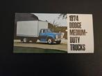 Brochure Dodge Medium-Duty Trucks 1974 USA, Ophalen of Verzenden, Zo goed als nieuw, Overige merken