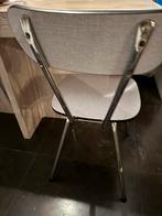 Formica Eettafel Stoeltjes + Krukje - Vintage, Huis en Inrichting, Stoelen, Gebruikt, Twee, Ophalen of Verzenden, Metaal