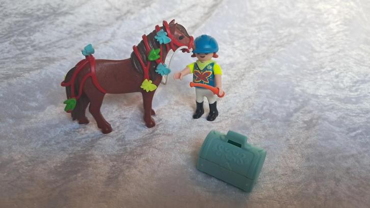 zgan. Playmobil: Paard om te versieren, 6971 (over)compleet, Kinderen en Baby's, Speelgoed | Playmobil, Zo goed als nieuw, Complete set