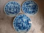 3x bord delfts blauw, Ophalen of Verzenden