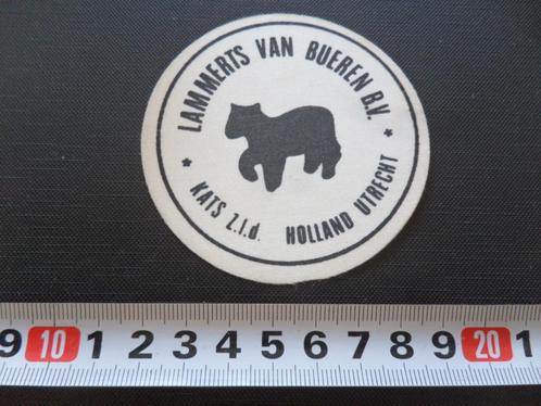 sticker Lammerts van Bueren bv Kats Z.l.d. Holland Utrecht, Verzamelen, Stickers, Zo goed als nieuw, Bedrijf of Vereniging, Ophalen